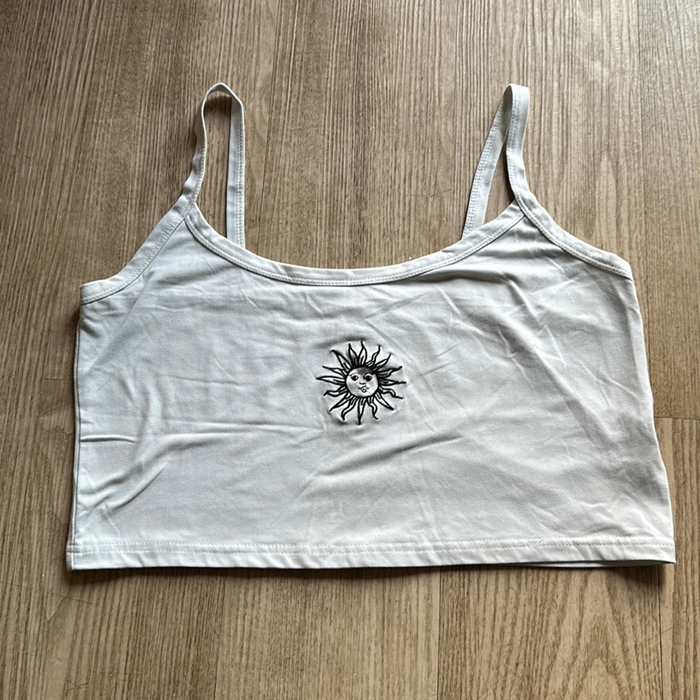 White Tank Crop Top